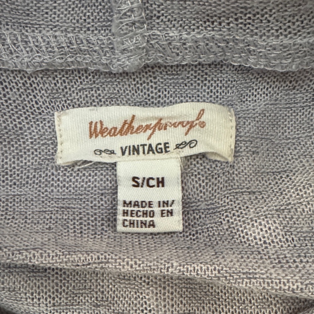 Original Weatherproof Vintage Slub Hoodie Lightweight Relaxed Pullover Basics - Picture 4 of 6